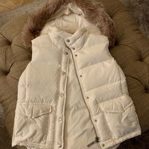 J. Crew cream puffer vest